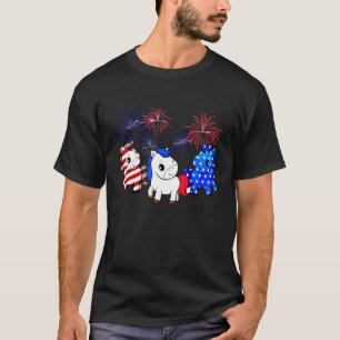 Camiseta Cores da Bandeira do Cavalo Cavalo Bandeira Ameri