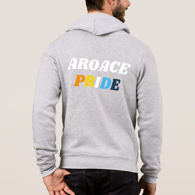 Camiseta Cores da Bandeira do Orgulho AroAce (Verso)