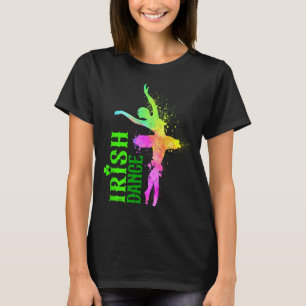 Camiseta Cores da Dança Irlandesa Feliz Dia de São Patrício