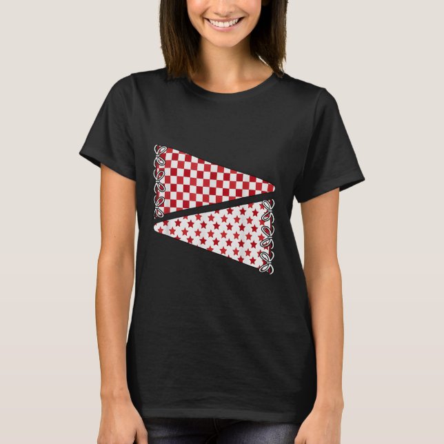 Camiseta Cores da Equipe de Espírito Escolar em Branco Dia  (Frente)