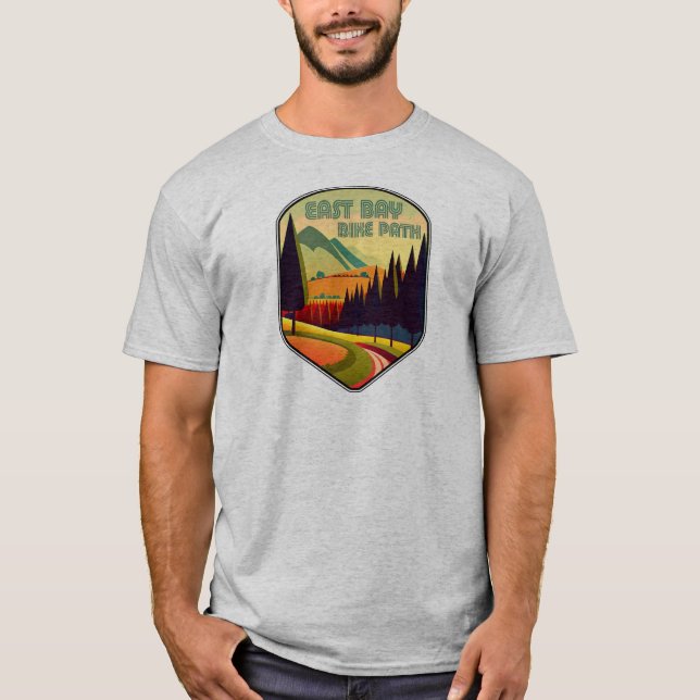 Camiseta Cores da Trilha de Ciclismo da East Bay (Frente)