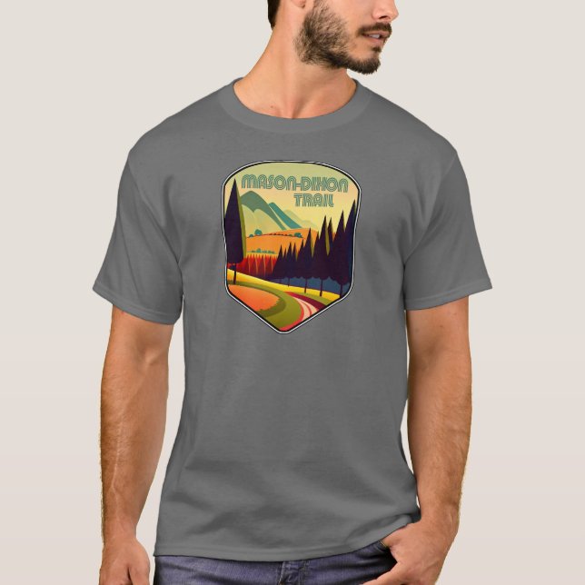 Camiseta Cores da Trilha Mason-Dixon (Frente)
