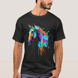Camiseta Cores de aquarela coloridas, cavaleiro