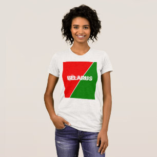 Camiseta Cores de Bandeiras Nacionais da Bielorrússia