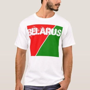 Camiseta Cores de Bandeiras Nacionais da Bielorrússia