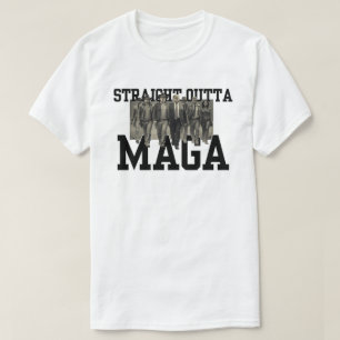 Camiseta Cores de Conforto Trump Vance Straight Outta Maga