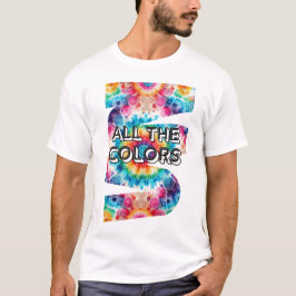Camiseta Cores de espiral Retro Funky Tie-Dye