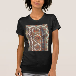 Camiseta Cores de Motif de Ornamento Tradicional em Vintage