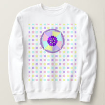 Cores de pastel e corações roxos batendo