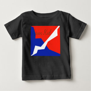 Camiseta Cores de Sinalizador Branco Vermelho Azul