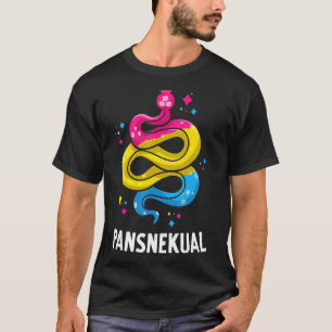 Camiseta Cores de Sinalizador de Cobra do Orgulho Pansexual