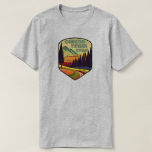 Camiseta Cores de Trilha de Madeira do Oregon