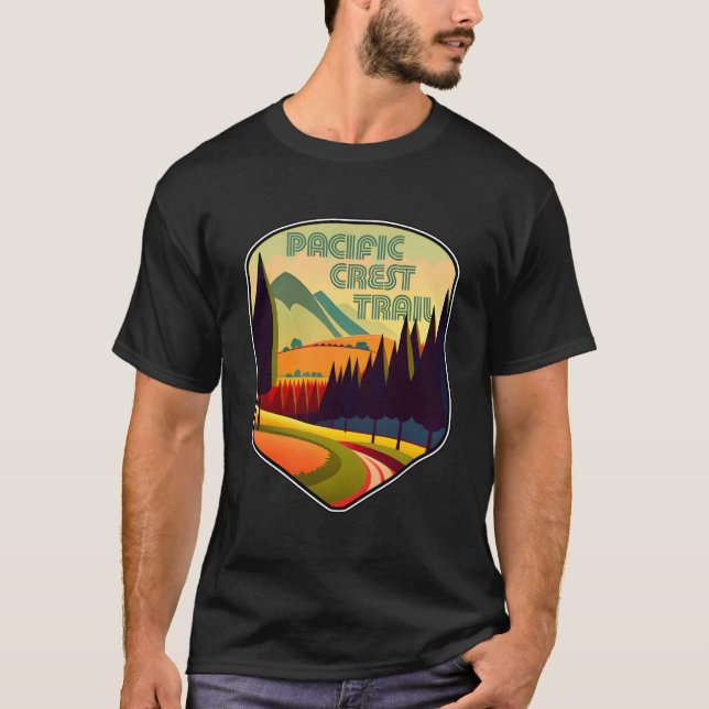 Camiseta Cores de Trilhos do Pacífico Crest (Frente)