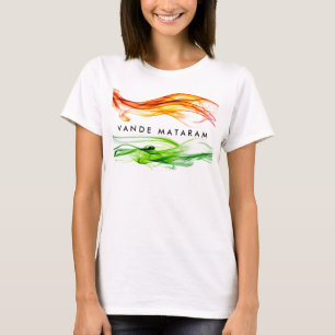 Camiseta Cores de Vande Mataram de India