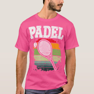 Camiseta Cores de Vintagem de Tênis Racquet de Padel Paddle