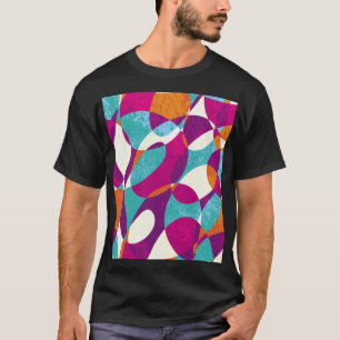 Camiseta Cores diferentes, coleção de padrões de colheita.