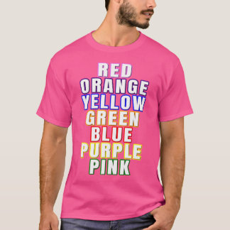 Camiseta Cores Do Arco-Íris Divertido Espectro Roygbiv Ilus