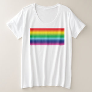 Camiseta Cores do arco-íris do orgulho padrão da bandeira l