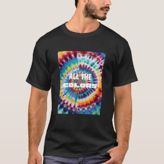 Camiseta Cores do Arco-Íris Retro em Tie-Dye Ousado