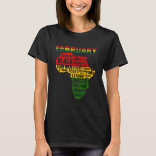 Camiseta Cores do Mapa Africano do Mês da História Negra