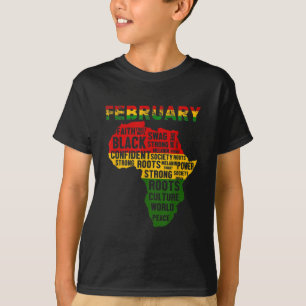 Camiseta Cores do Mapa Africano do Mês da História Negra