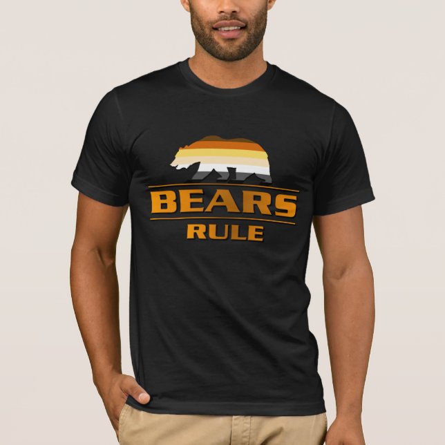 Camiseta Cores do Orgulho do Urso Urso Domina (Frente)
