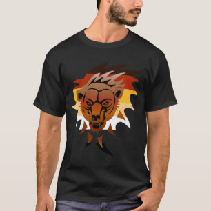 Camiseta Cores do Orgulho do Urso Urso Rosnando