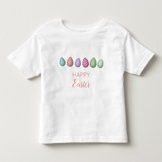 Camiseta Cores do Pastel de Ovos de Felz pascoa (Frente)