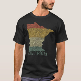 Camiseta Cores do pôr do sol retrô vintage de Minnesota des