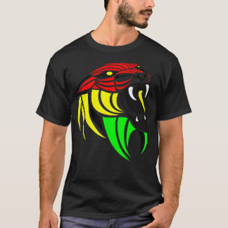 Camiseta Cores do Sinalizador do Lion Reggae