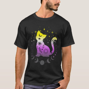 Camiseta Cores do Sinalizador do Orgulho Não Binário C