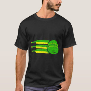 Camiseta Cores do Time de Críquete Austrália Atleta Austral