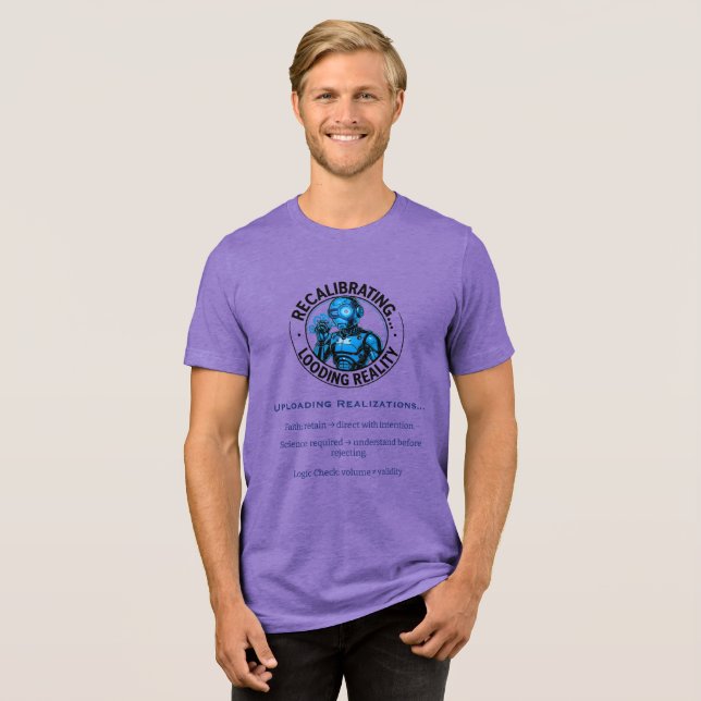 Camiseta Cores Elegantes - Verificação da Realidade dos Rob (Frente Completa)