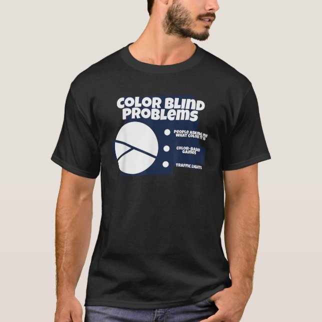 Camiseta Cores Engraçadas Problemas Cegos Cores Luta Cegos (Frente)
