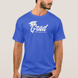 Camiseta Cores Escolares Azul e Branco Dia de Formatura Per