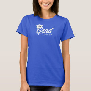 Camiseta Cores Escolares Azul e Branco Dia de Formatura Per