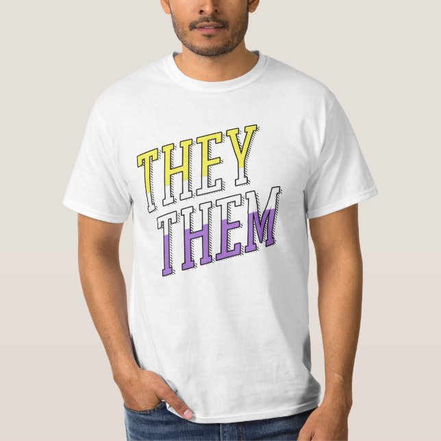Camiseta Cores Não Binárias Eles Elas (Frente)