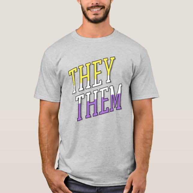 Camiseta Cores Não Binárias Eles Elas (Frente)