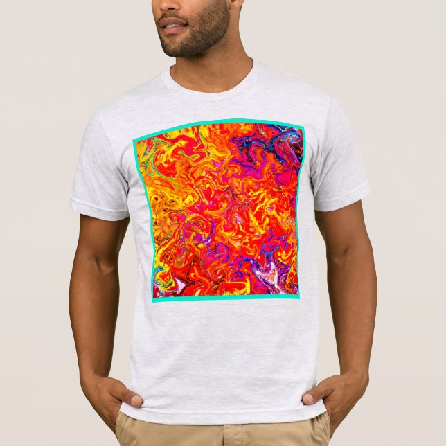 Camiseta Cores Ousadas Design Abstrato (Frente)