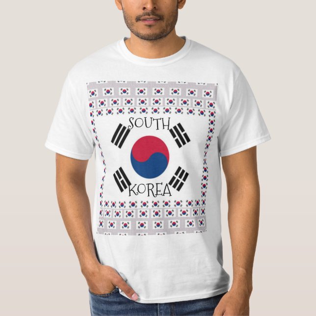 Camiseta Cores Populares da Coreia do Sul (Frente)