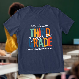 Camiseta Cores Retro Terceira Série Professora Adicionar No