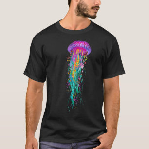 Camiseta Cores Roxos De Água-Viva