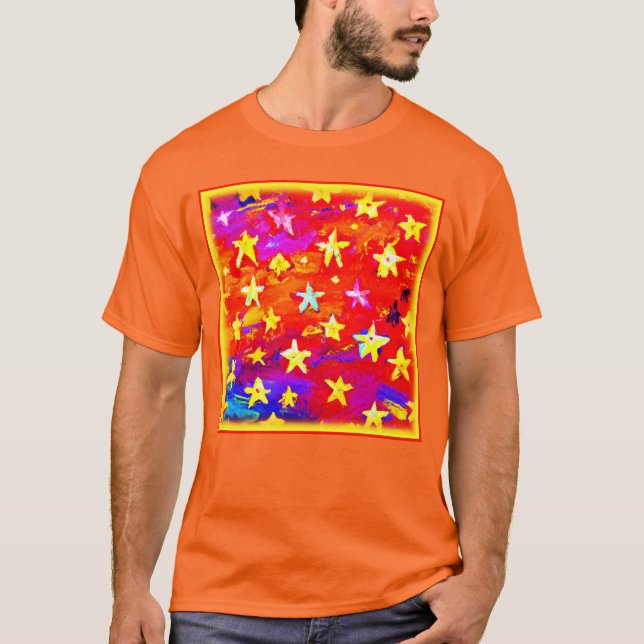 Camiseta Cores Vibrantes de Estrelas. Comprar Agora (Frente)