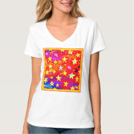 Camiseta Cores Vibrantes de Estrelas. Comprar Agora