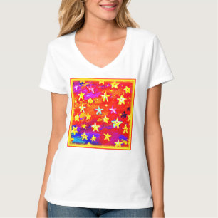 Camiseta Cores Vibrantes de Estrelas. Comprar Agora