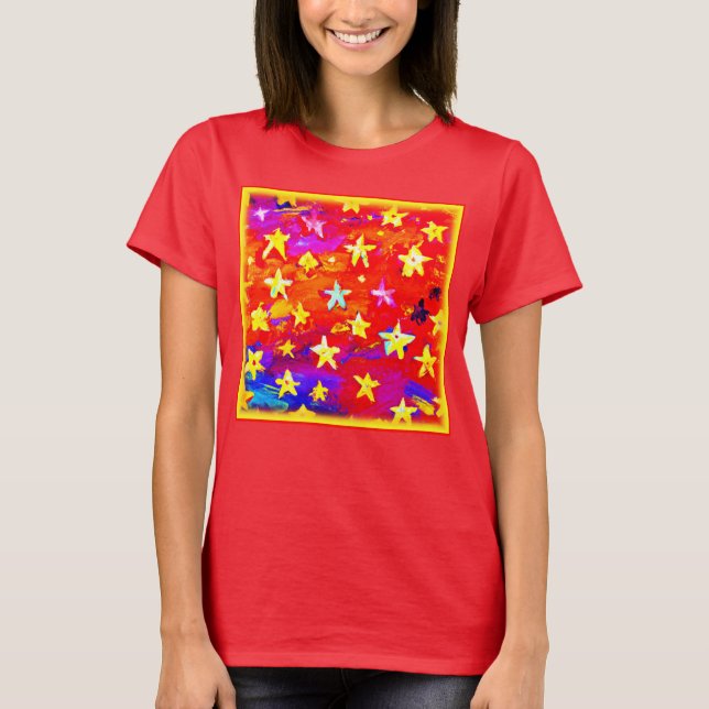 Camiseta Cores Vibrantes de Estrelas. Comprar Agora (Frente)