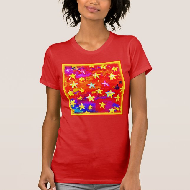 Camiseta Cores Vibrantes de Estrelas. Comprar Agora (Frente)