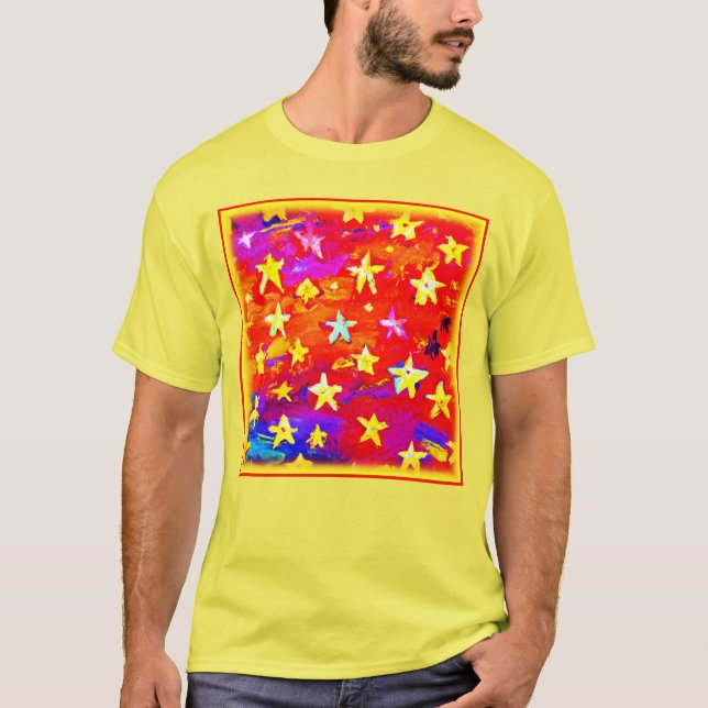 Camiseta Cores Vibrantes de Estrelas. Comprar Agora (Frente)