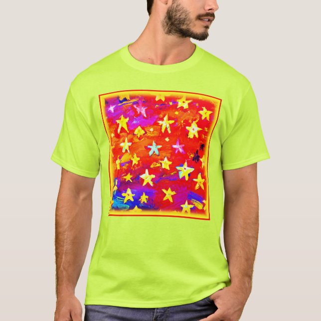 Camiseta Cores Vibrantes de Estrelas. Comprar Agora (Frente)
