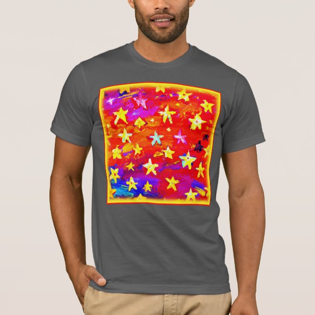 Camiseta Cores Vibrantes de Estrelas. Comprar Agora (Frente)